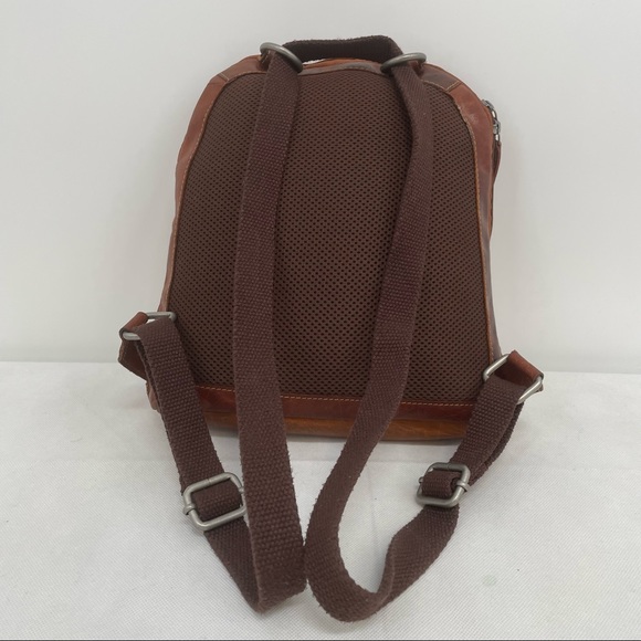 Jack Georges Voyager Collection Brown (Honey) Leather Small Backpack Bag #7133 - Picture 2 of 14